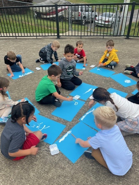 "Cloud hunting and painting our sky treasures!