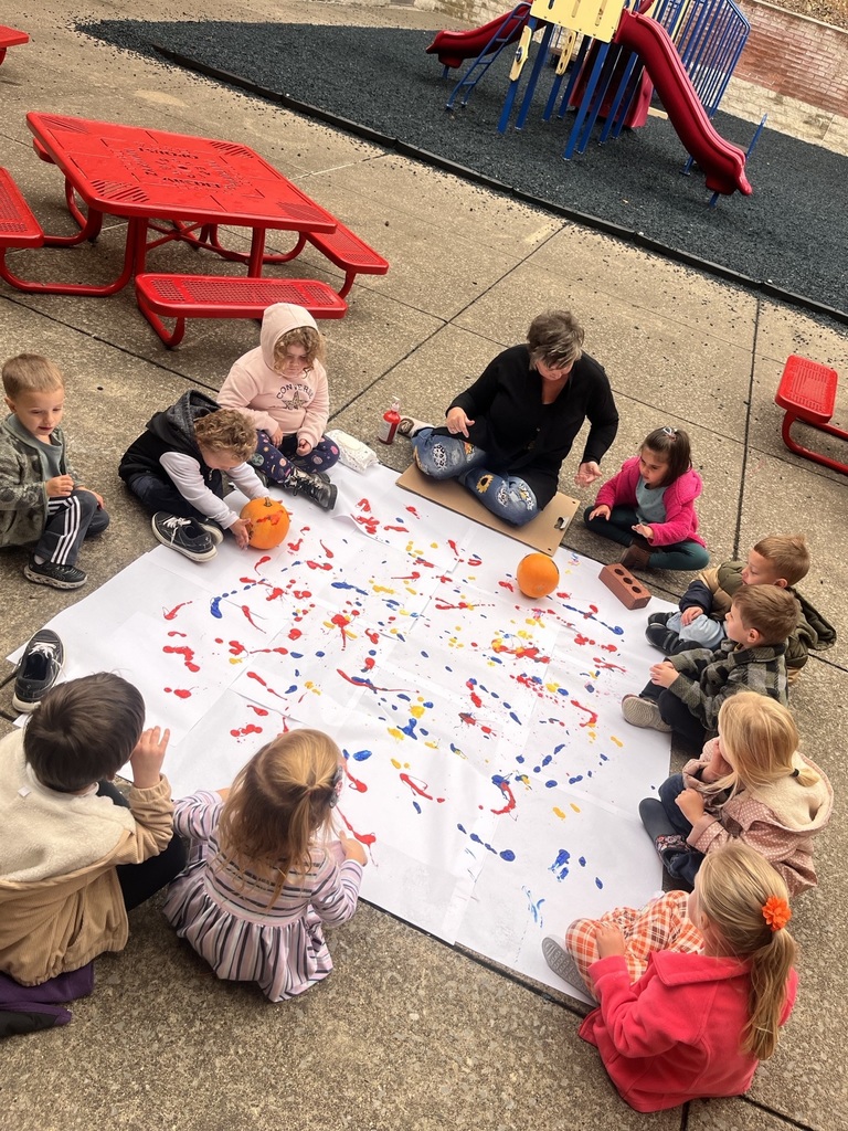 Pre-K Artists at Work: Painting Pumpkins with Ms. Laura and Mrs. Tammy!