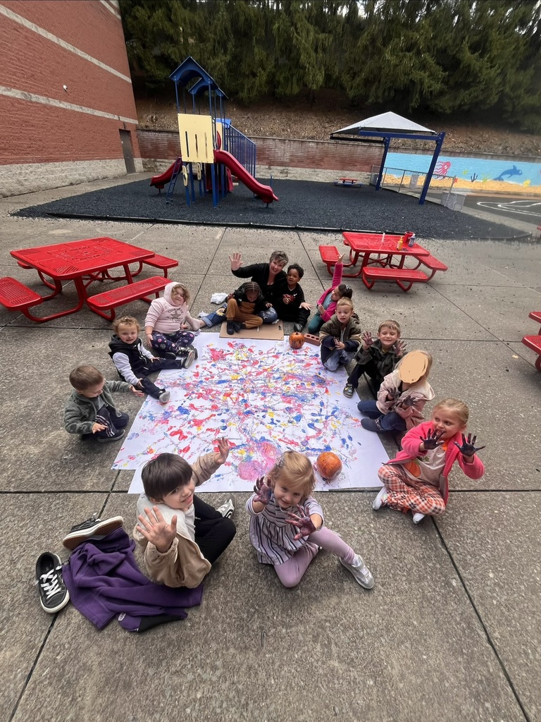 Pre-K Artists at Work: Painting Pumpkins with Ms. Laura and Mrs. Tammy!