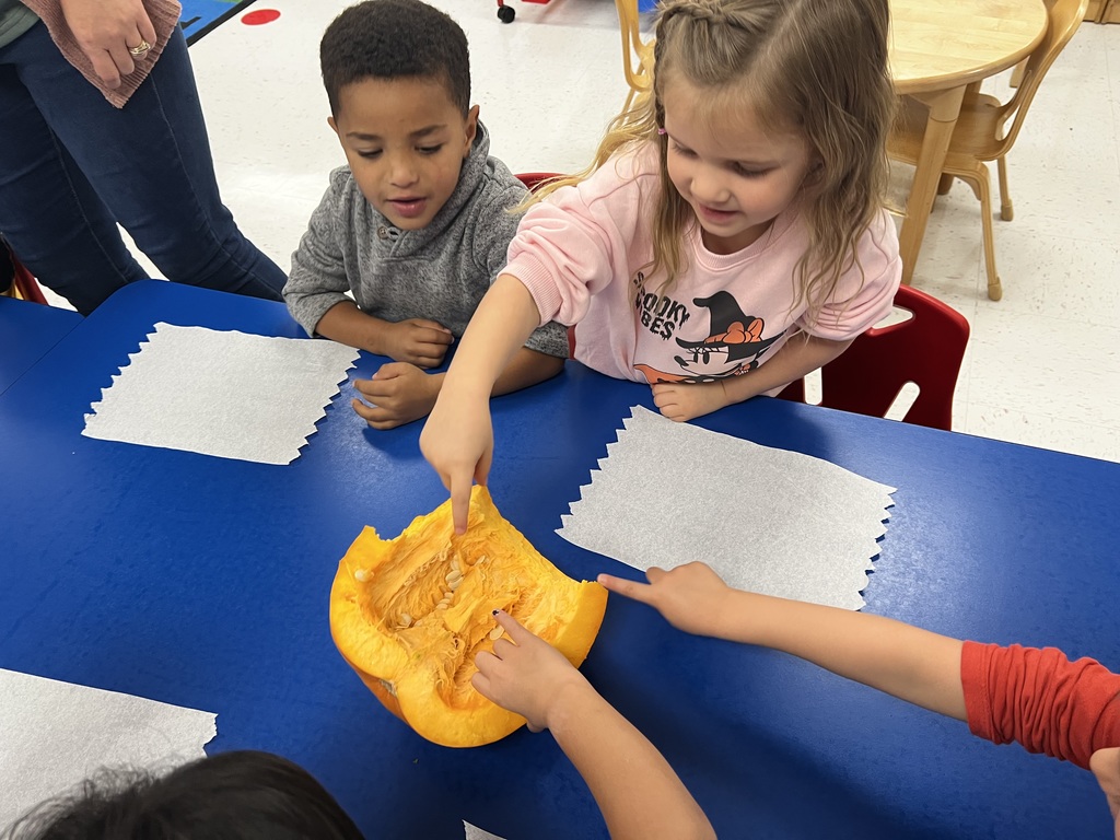 Ms. Kaitlyn and Mrs. Beth’s Pre-K class had a blast during today’s Pumpkin Drop event! 🎃
