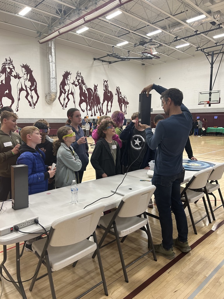 Students watching a presentation