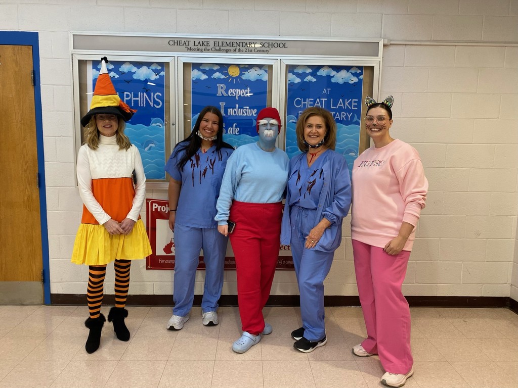Our staff rocked the costumes and brought the Halloween fun to school today!