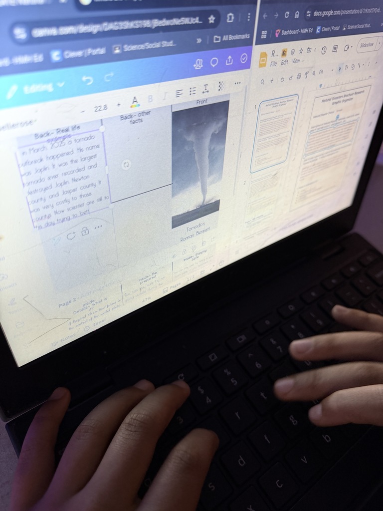 Natural disasters research + Canva creativity = these fantastic informative brochures from Mrs. Stone’s 5th grade!