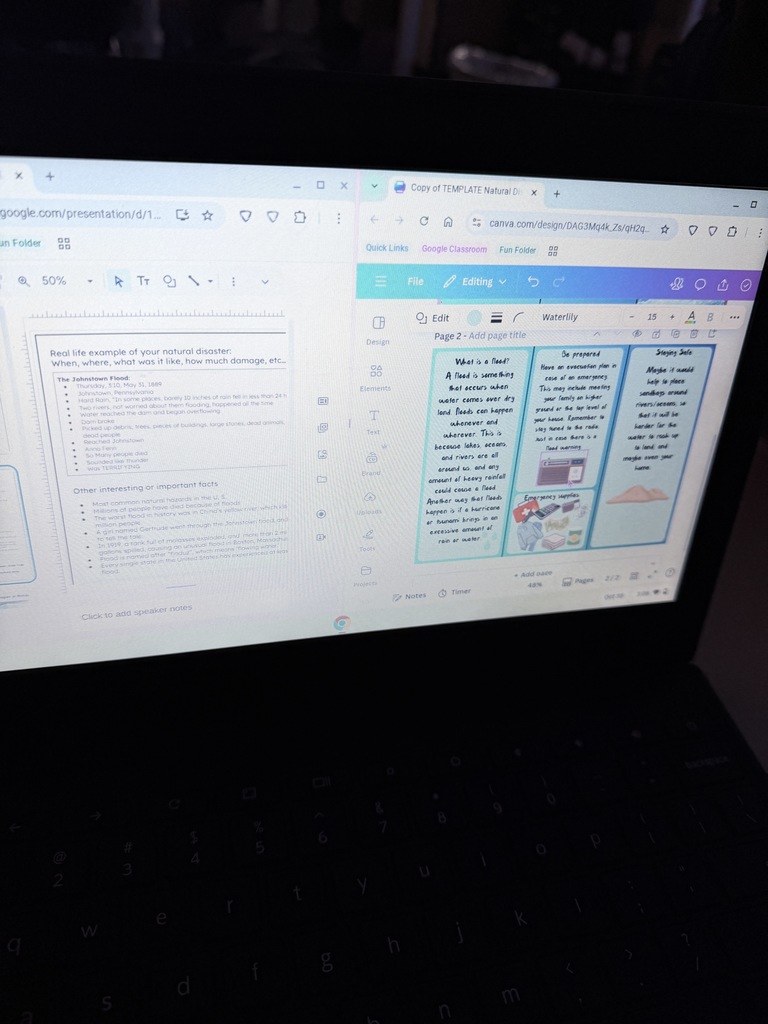 Natural disasters research + Canva creativity = these fantastic informative brochures from Mrs. Stone’s 5th grade!