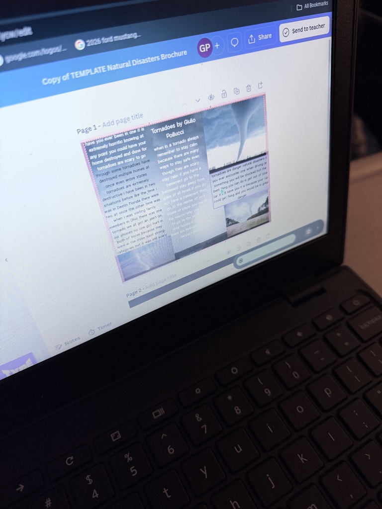 Natural disasters research + Canva creativity = these fantastic informative brochures from Mrs. Stone’s 5th grade!