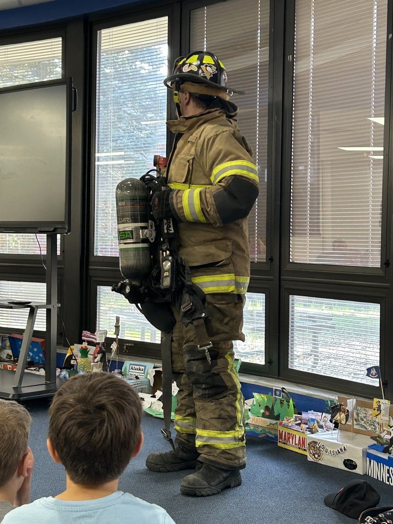 "Today, our second graders got fired up about safety during an engaging and hands-on fire safety presentation!