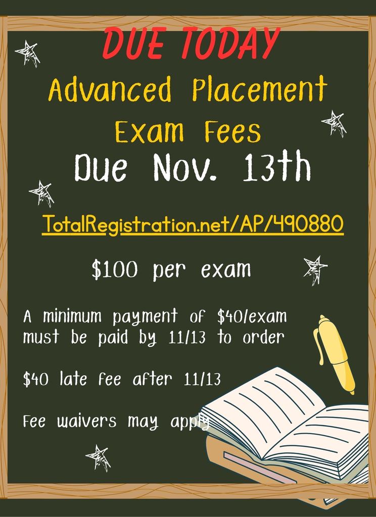 exam fees flyer