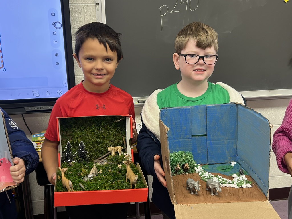 Students brought their research to life by creating vibrant dioramas that showcase their chosen animal in its natural habitat. Each display is a mini world packed with creativity and fascinating facts!
