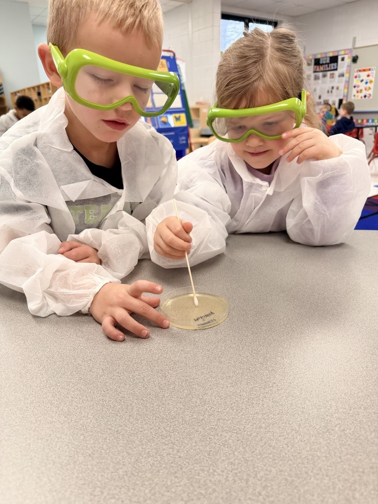 Hands-on learning: Pre-K students discovering the magic of microbiology.