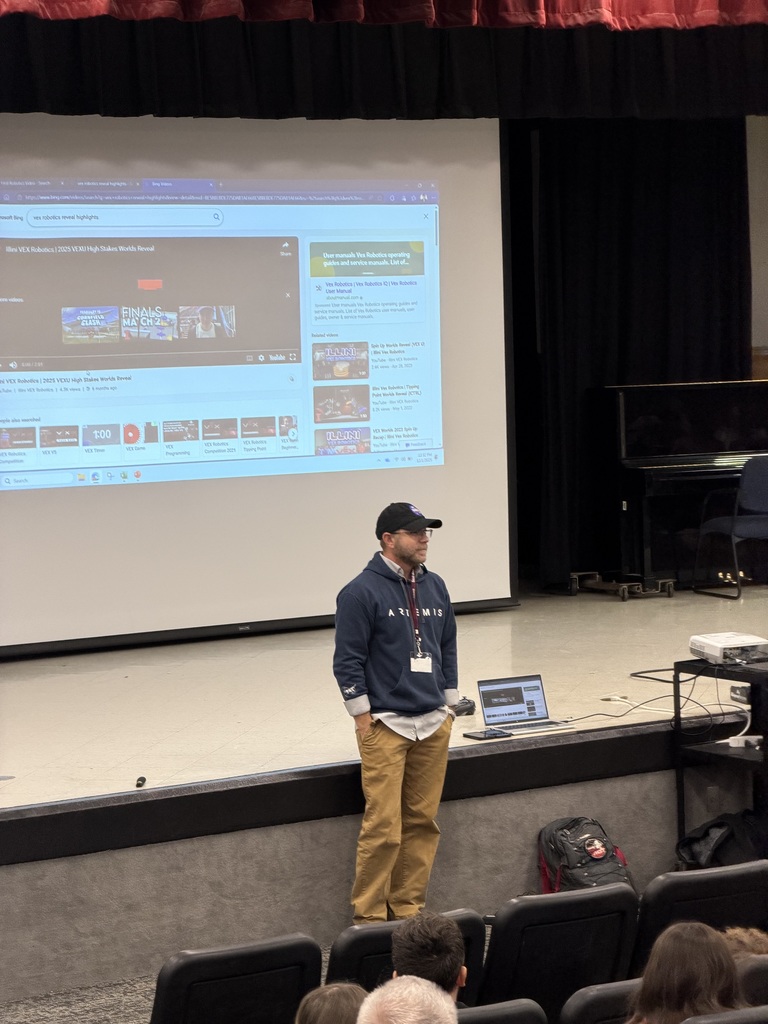 Mr. Finley speaking to the 6th grade