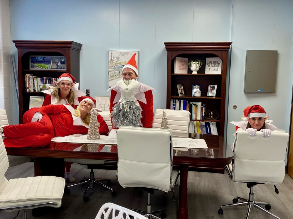 Keeping an eye on the holiday cheer—Elf Squad on duty!