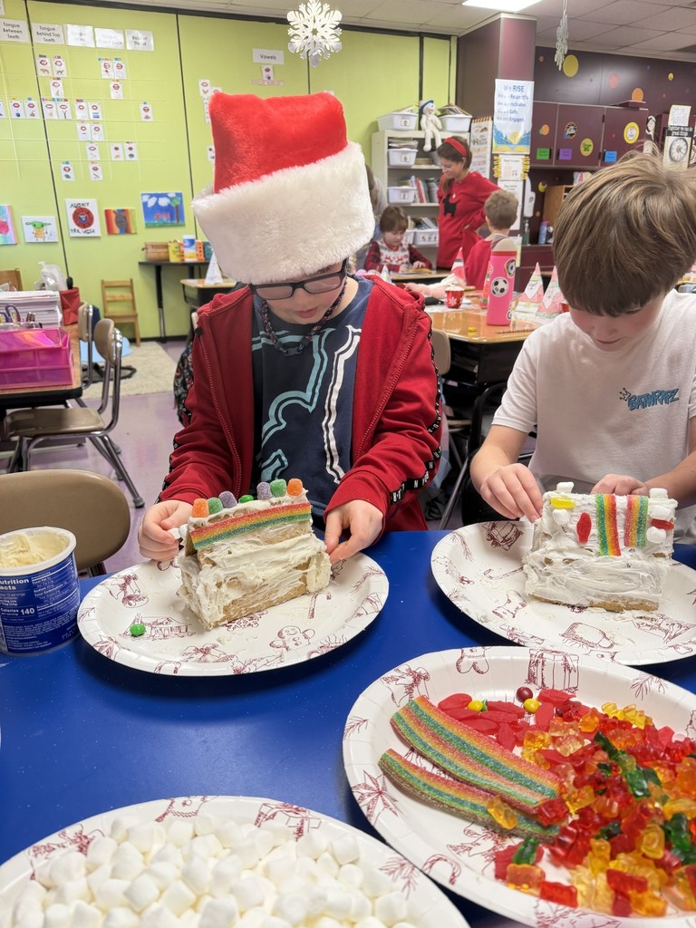 The best way to spread holiday cheer is decorating gingerbread houses here!