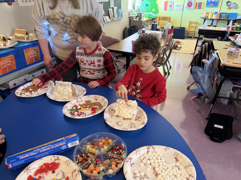 The best way to spread holiday cheer is decorating gingerbread houses here!