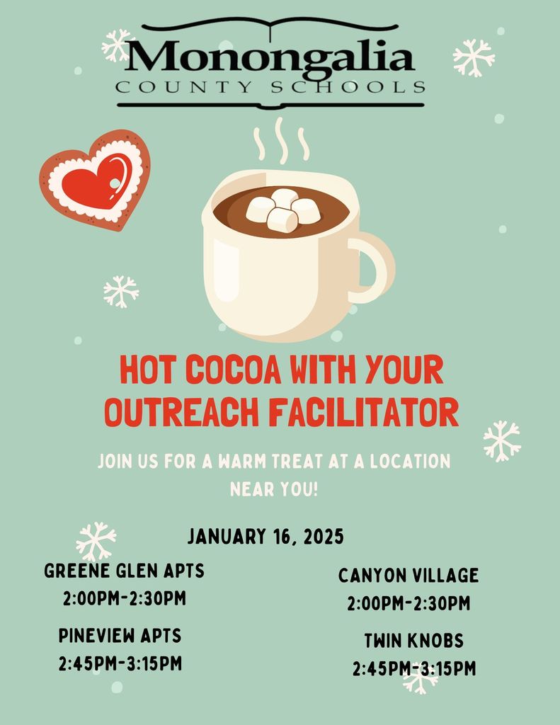 January 16-Come meet your Outreach Facilitator!