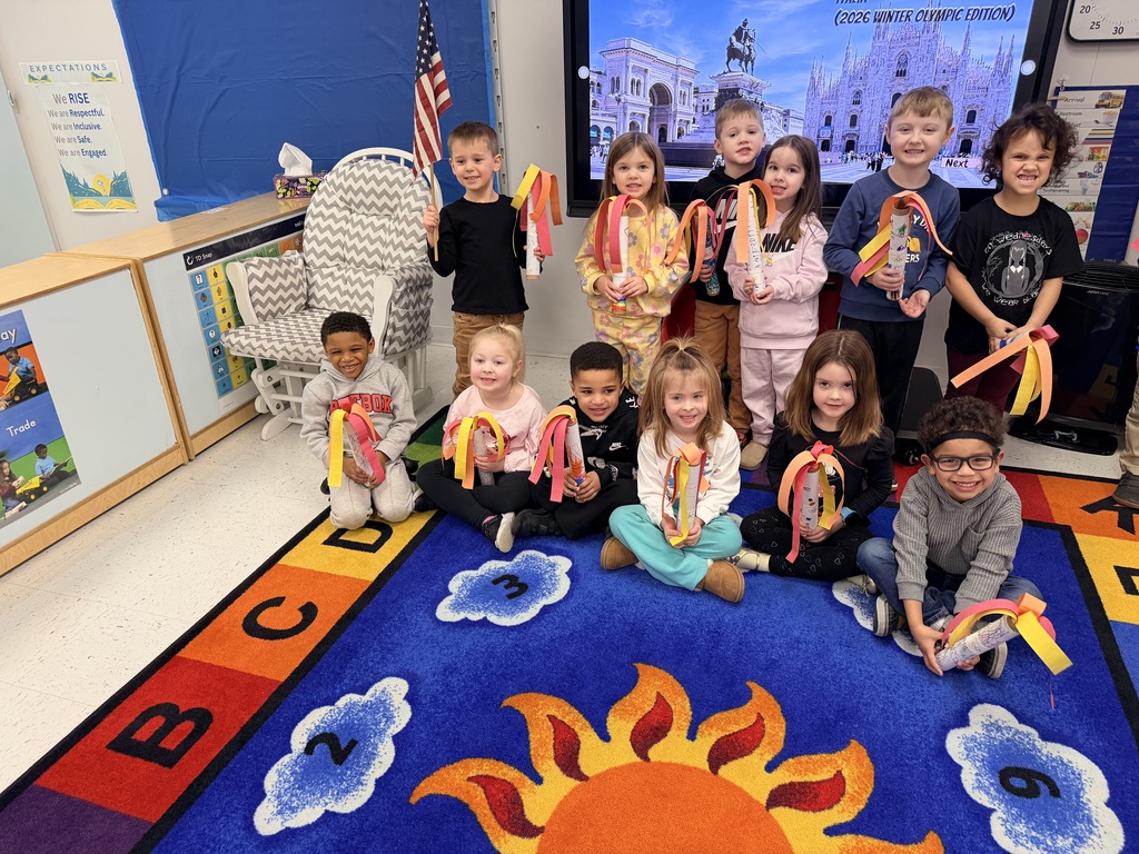 Olympic torches for our Winter Olympic study and opening ceremony!