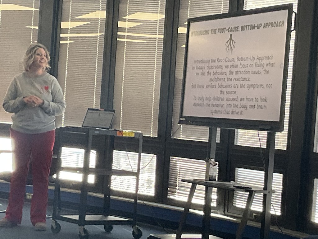 Huge shoutout to Occupational Thearpist Heather Cox, for an eye-opening presentation today on reframing behavior through neurology and biology! 🧠✨