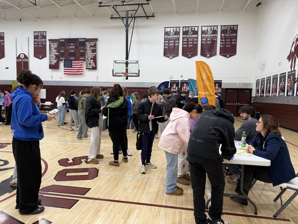 Students at a station