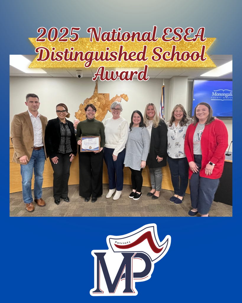 Our Board of Education proudly recognized Mylan Park Elementary for earning the prestigious National ESEA Distinguished School Award as West Virginia’s distinguished Title I school for exceptional student performance and growth.   ⭐Congratulations to the entire Mylan Park team for representing what’s possible when high expectations, strong leadership, and dedicated educators come together for kids.!⭐  
