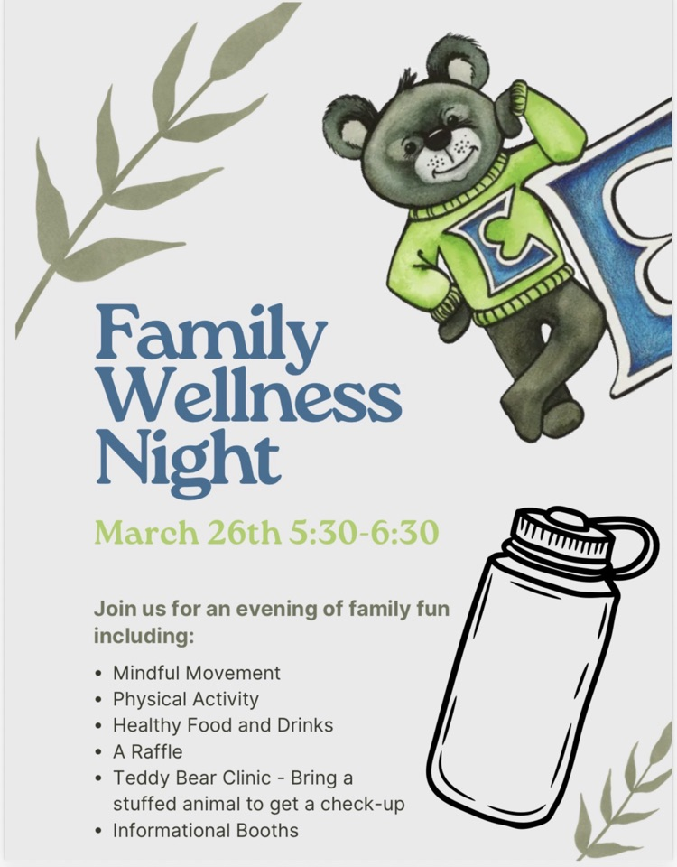 family wellness night events, including movement stations, informational booths, and teddy bear check ups. 