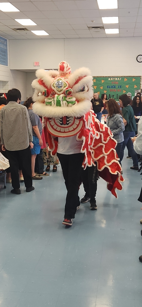 Students performing a Lion Dance