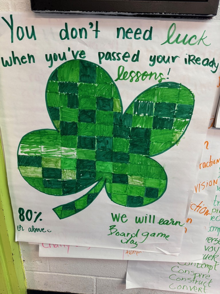 shamrock with squares colored in for success