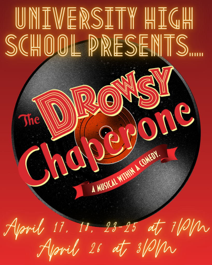 ready and yellow flyer for the drowsy chaperone