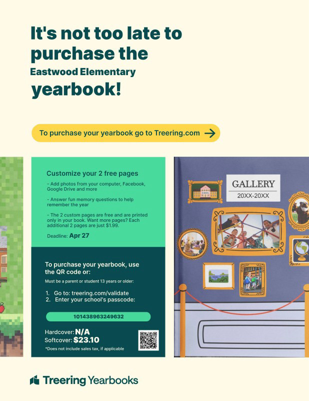 yearbook orders can be made through treering.com