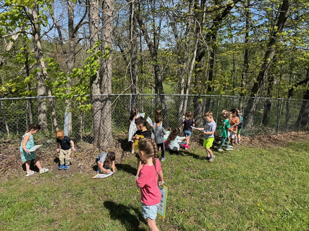 Students outside marking observations