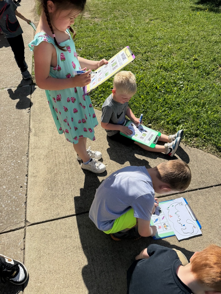 Students outside marking observations