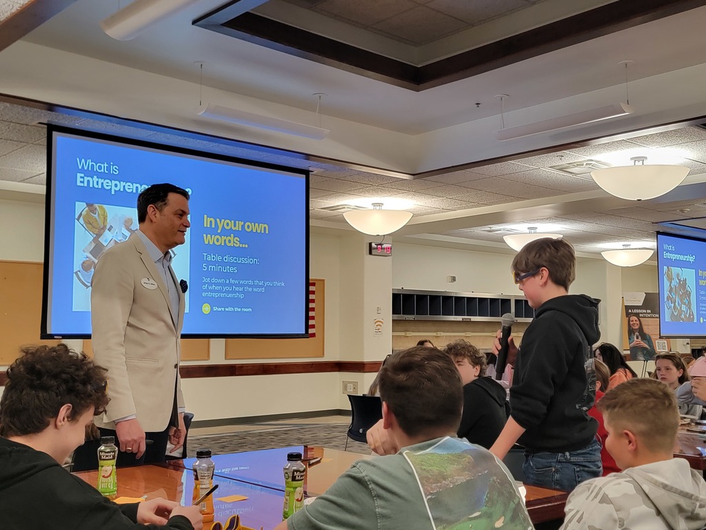 Keynote speaker asking students questions
