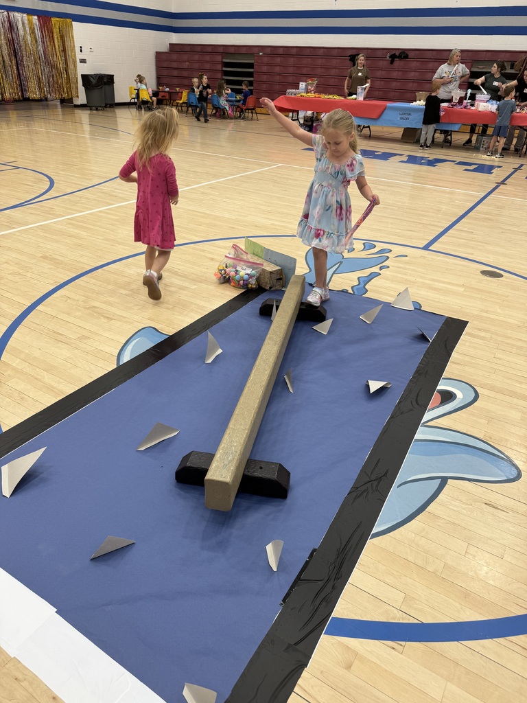 Pre K student walking the plank