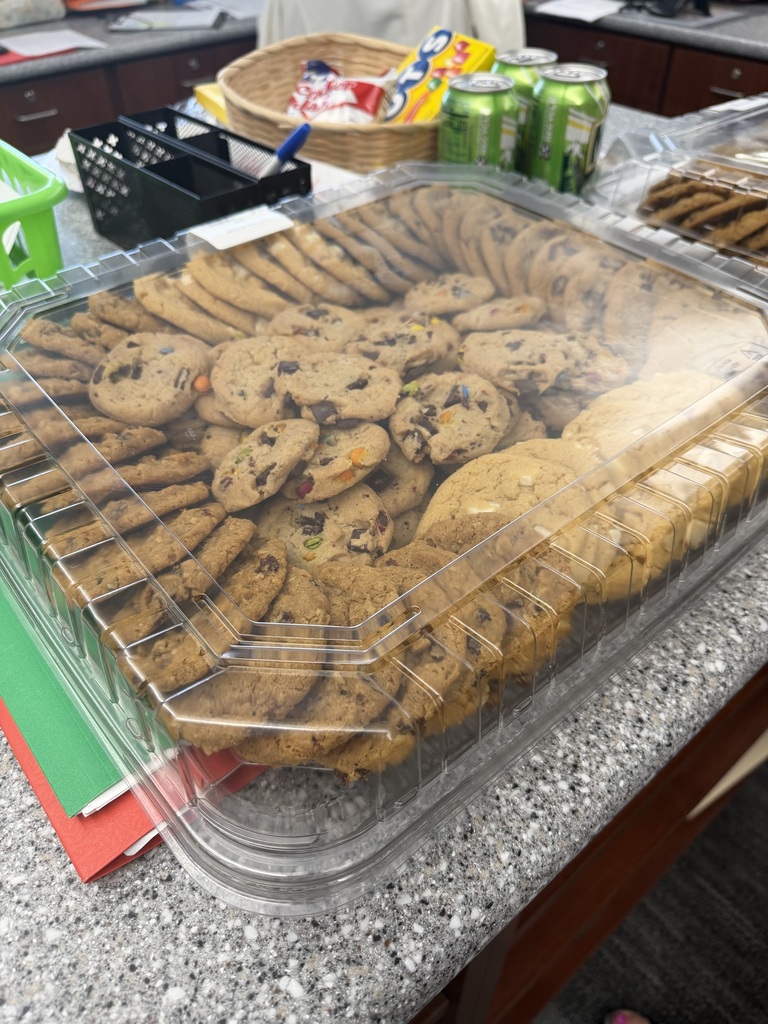 Tray of cookies sitting on a counter.