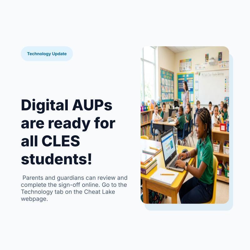 Online AUPs are ready, please go to the CLES webpage.