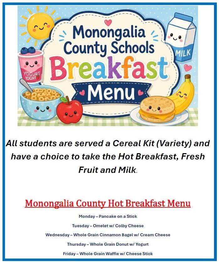 Breakfast Menu for August