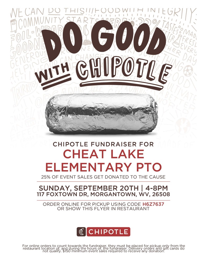 Chipotle Fundraiser flyers