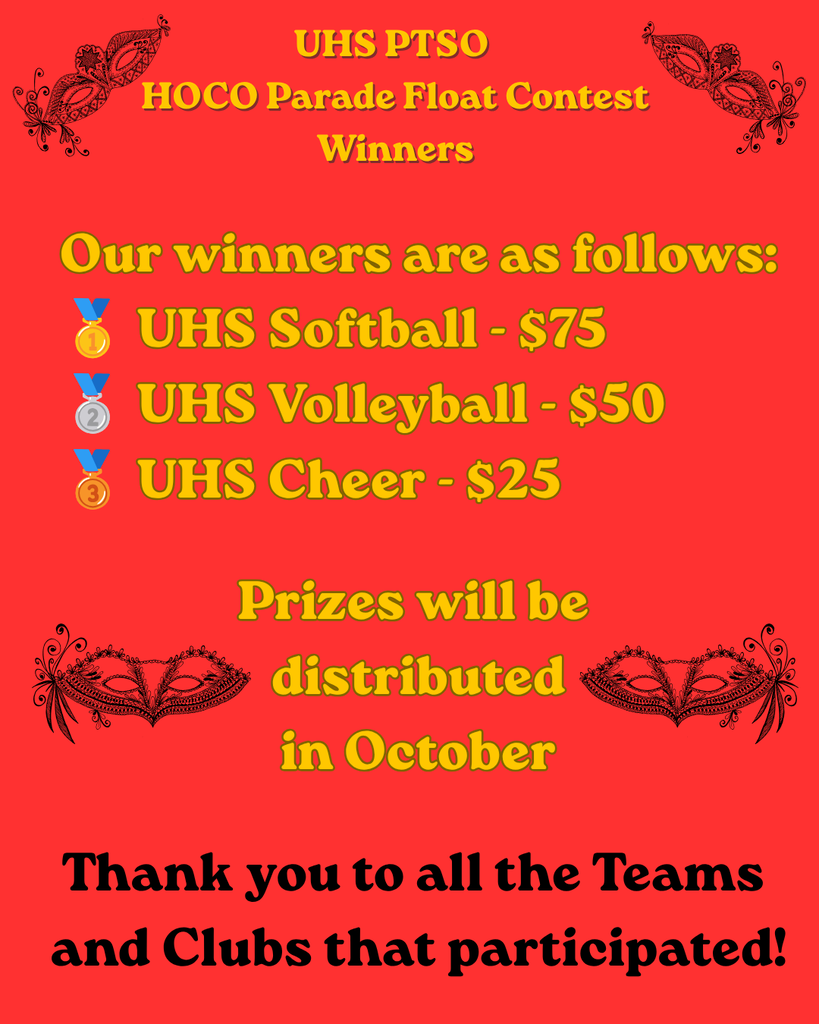 26 hoco float winners are softball, volleyball, and cheer