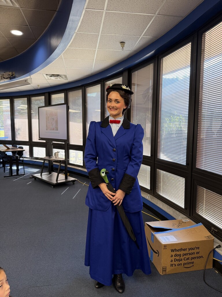 Mary poppins reading to 2nd graders
