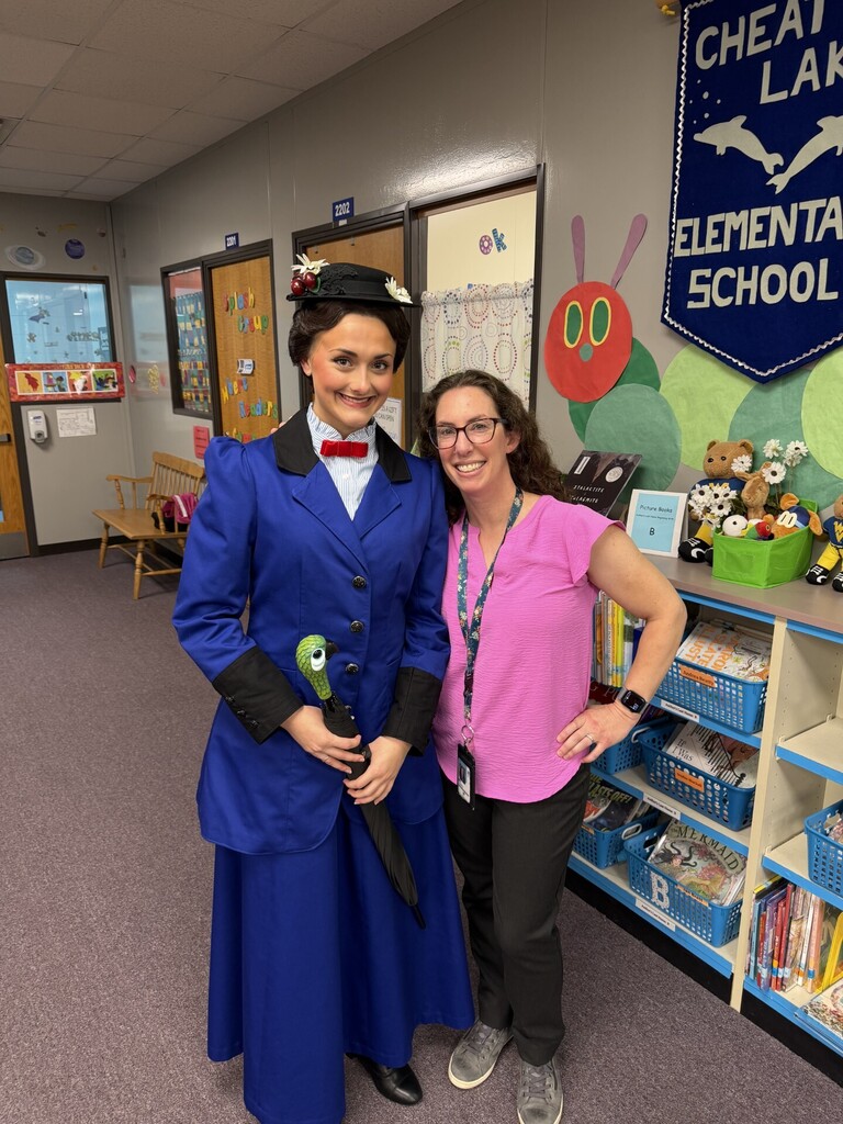 Mary poppins reading to 2nd graders