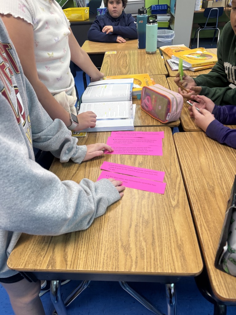 Students working on reading activities