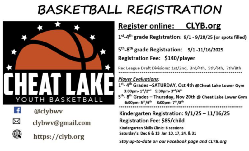 Cheat Lake Youth Basketball Registration