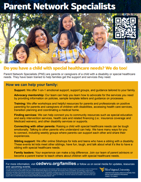 Parent Network Specialists visit cedwu.org/families