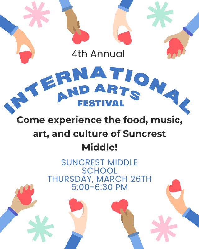 International and Arts Festival, Thursday March 26th