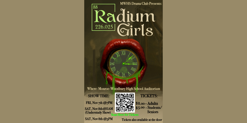 fall drama production of Radium Girls to take place November 7-8, more information on the district website