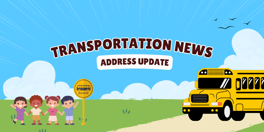 Image with text: Transportation News - Address Updates