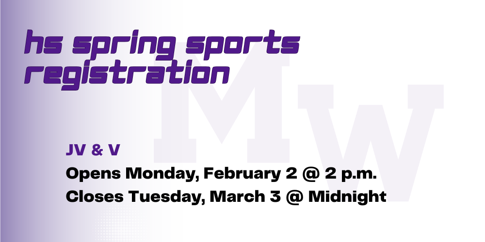 hs spring sports registration
