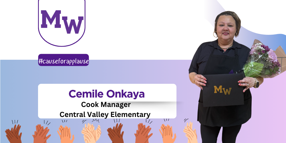 CVE Cook Manager receives Cause for Applause recognition