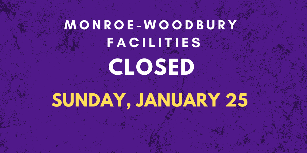 facilities will be closed on Sunday, January 25
