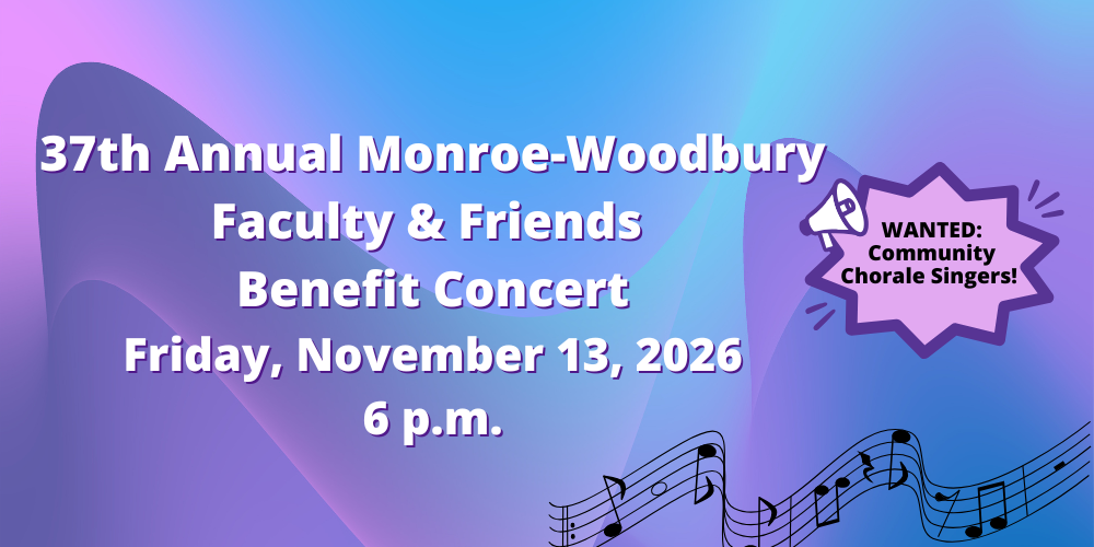 Benefit Concert needs community chorale singers for November 13 concert