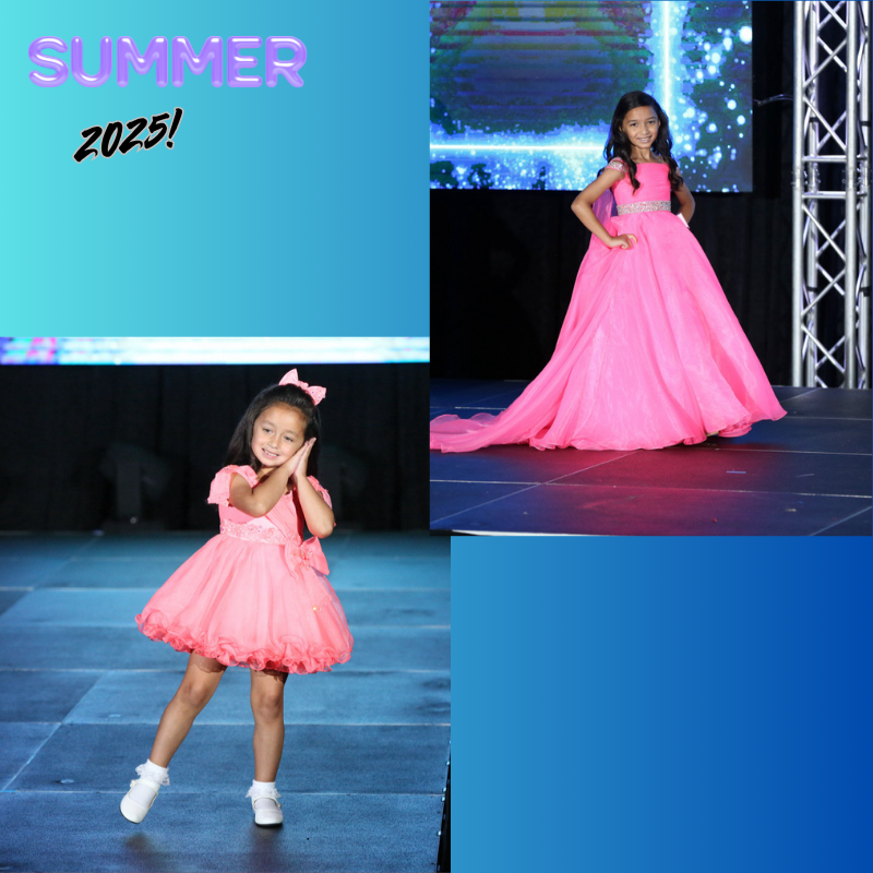 two girls wearing pink dresses on stage 