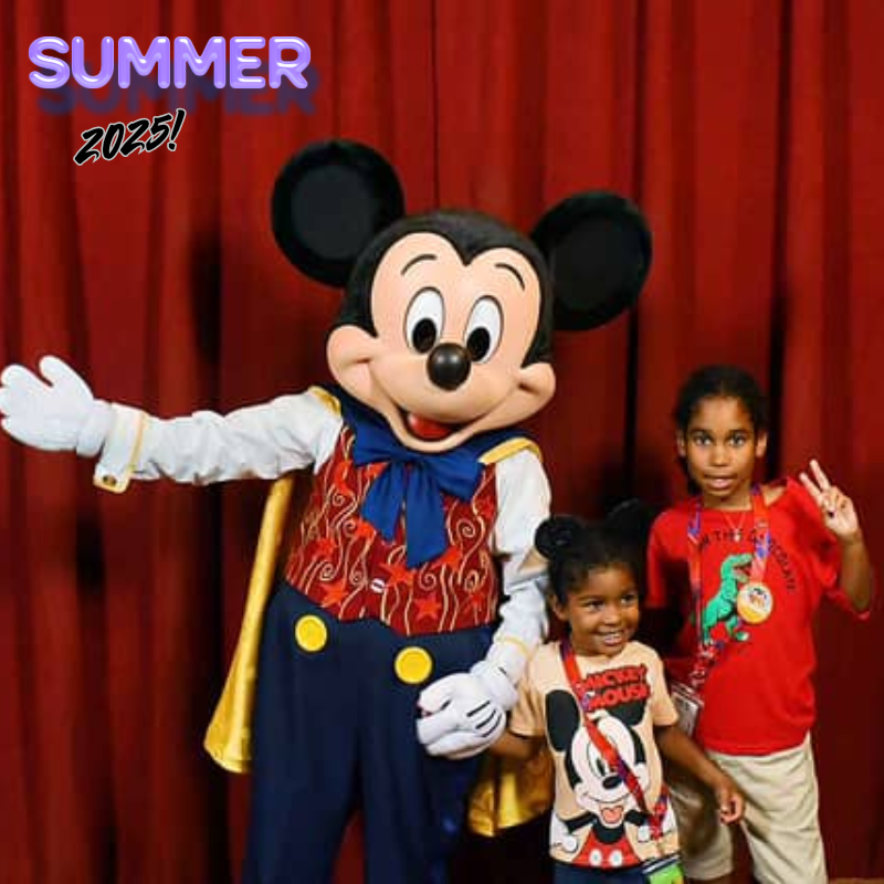 two brothers with Mickey Mouse